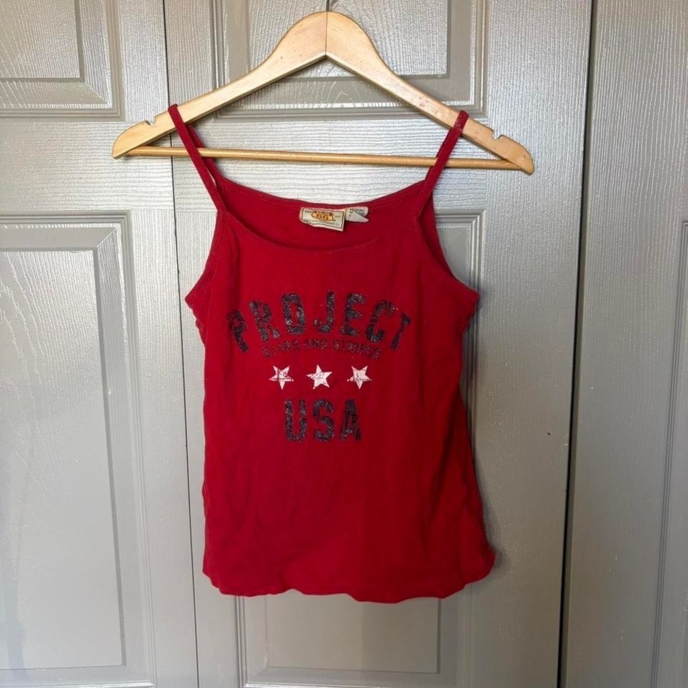 Y2K Americana cami  Size M roue 66 cami red preppy